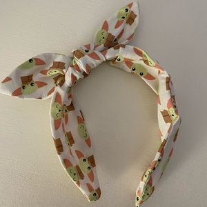 Disney Bow Headband (Baby Yoda Print)  - only worn once